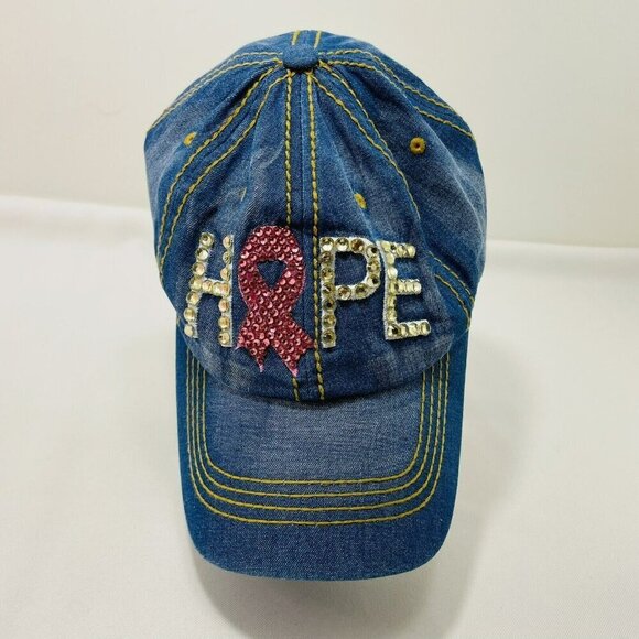 Hat Republic Hope Breast Cancer Baseball Cap Trucker Embroidery Pink Ribbon Stud - Picture 1 of 12